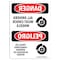 Signmission OSHA Danger, 5" Width, Decal, 5" W, 7" L, Chock Wheels Bilingual, Chock Wheels Bilingual OS-DS-D-57-VSM-1025 - alternate 1